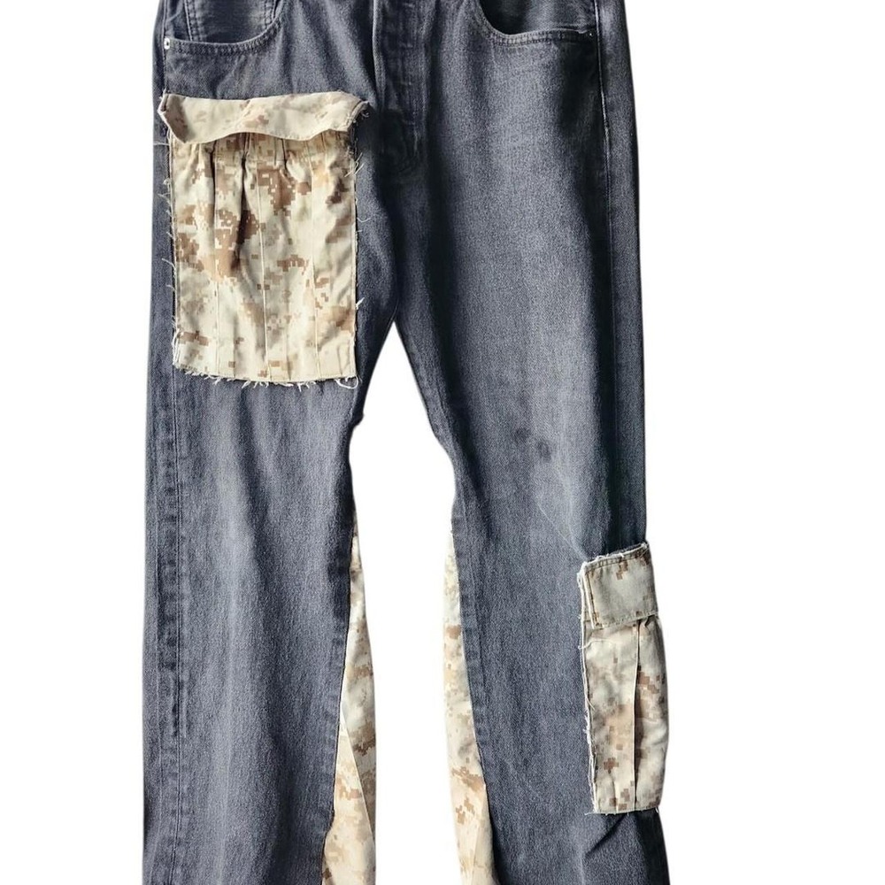 CUSTOM REWORK LEVI'S 501 x USMC MARPAT CARGO HYBRID 1 OF 1